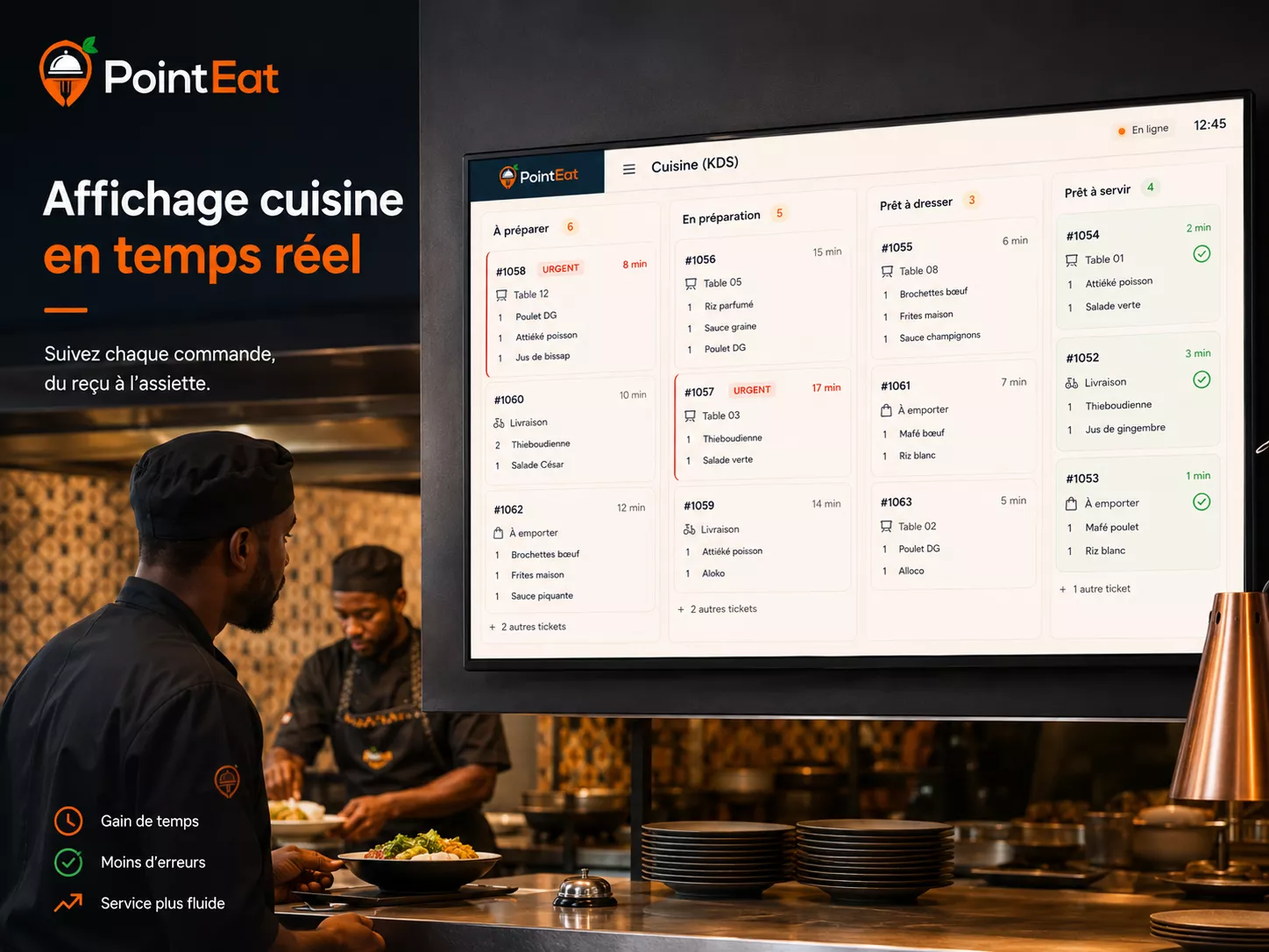 Affichage cuisine KDS PointEat