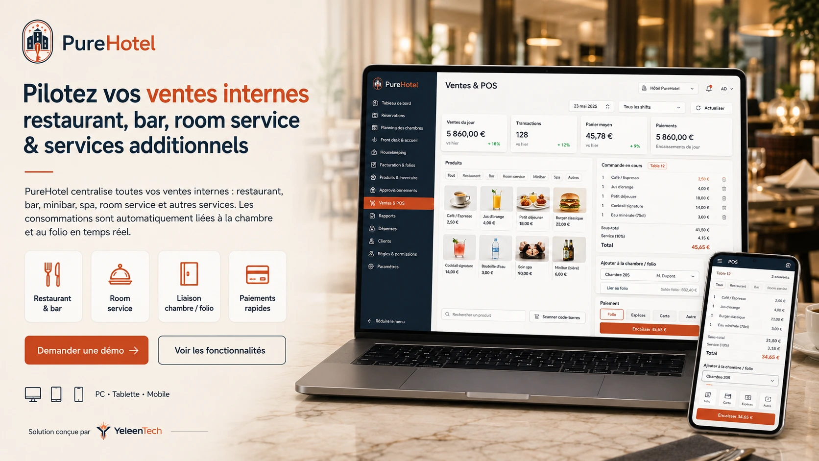 Ventes et POS PureHotel