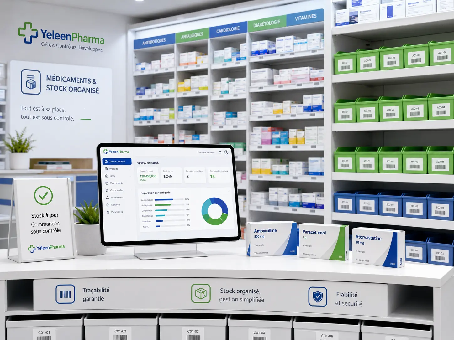 Stock organisé avec YeleenPharma